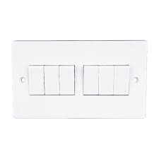 R129 MODI Bakelite 6 Gang 1 Way Switch MD-HWD5036 – Heavy Duty 250V Wall Switch