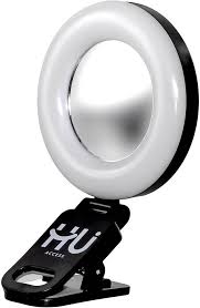 HU LED + RGB Fill Light HAC-1032 – Three Colors with 180° Rotation & Convex Mirror