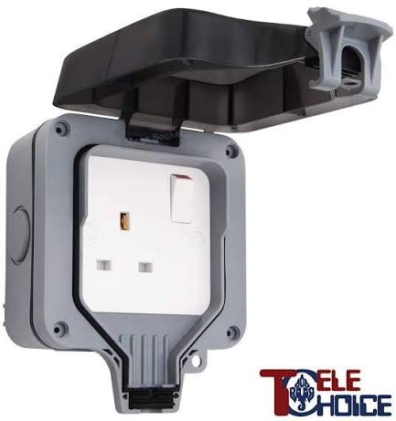 MODI Waterproof MD-HWD4101 1 Gang Switch 13A Single Socket IP66 Weatherproof Electrical Outlet