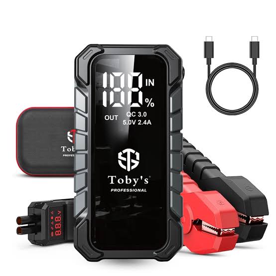 TOBY’S X9 (ST) Car Jump Starter – 10000mAh, 37Wh Portable Battery Booster & Power Bank