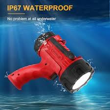 CPL-T03 Toby's Multifunctional Hunting Spotlight Warning Red Flood Work Lamp 10W 1000 Lumens Rechargeable 12V with 5W Tripod Mount