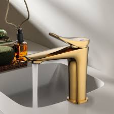 Basin Mixer Bathroom Faucet Brushed Gold