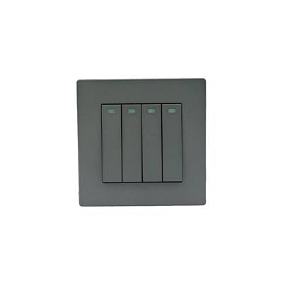 FE375 V7 Gray V7-008 4 Gang 2 Way Plate Switch