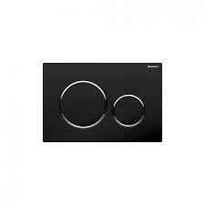 Geberit Sigma20 Actuator Plate For Dual Flush – Black & Bright Chrome-plated
