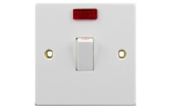 FE095 MODI Bakelite 20A 1 Gang Double Pole Switch with Neon MD-HWD5042 – Heavy Duty 250V Wall Switch