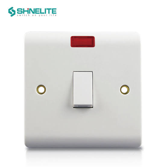 R088 MODI Bakelite 45A 1 Gang Double Pole Switch with Neon 3x3 MD-HWD5008 – Heavy Duty 250V Wall Switch