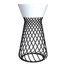 YL1318 - Free-Standing Pedestal Basin with Black SS Stand