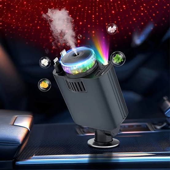 Toby’s CC-18 45W 5-in-1 Retractable Car Charger with Aromatherapy & Star Light Projection