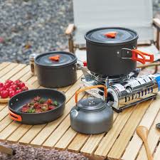 Aluminum Camping Cookware Set HTO-1024 – Lightweight & Portable Outdoor Cooking Set