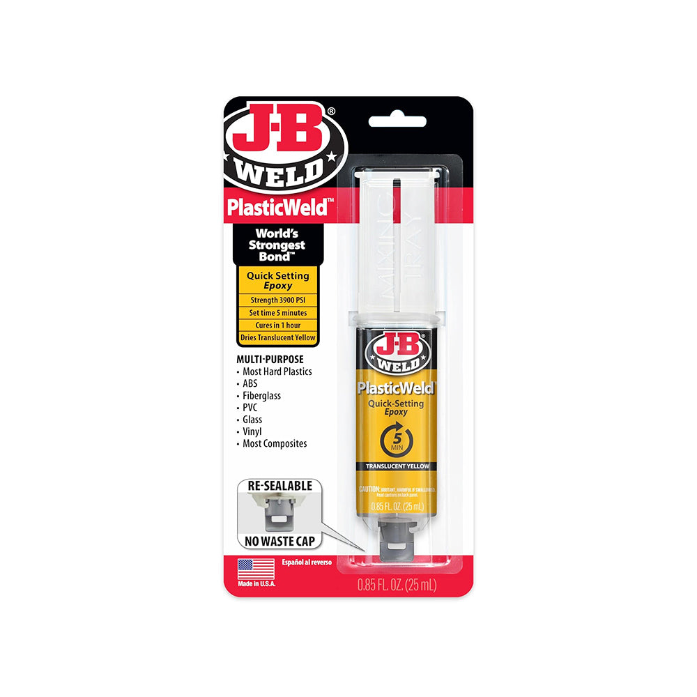 Jb Weld Plasticweld Quick-setting Epoxy Syringe - 25 Ml