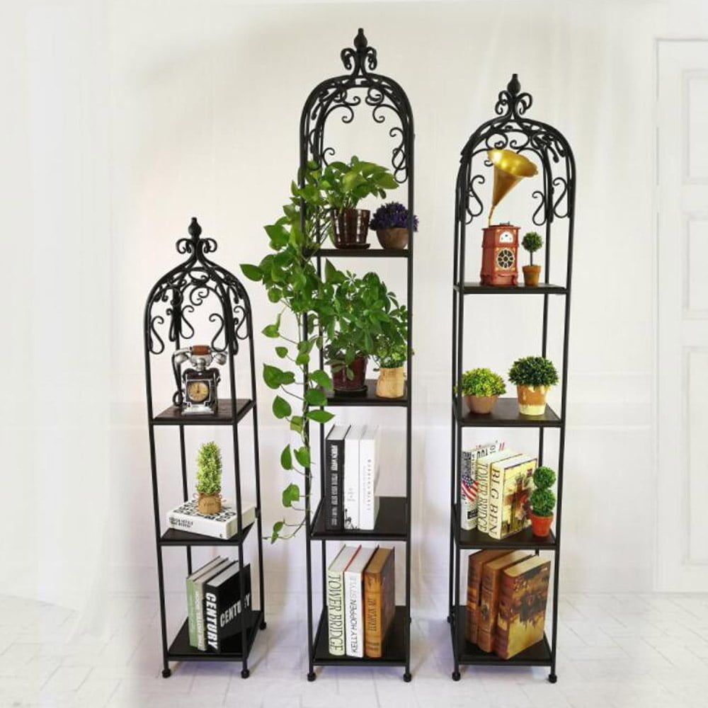 Metal Flower Display Black