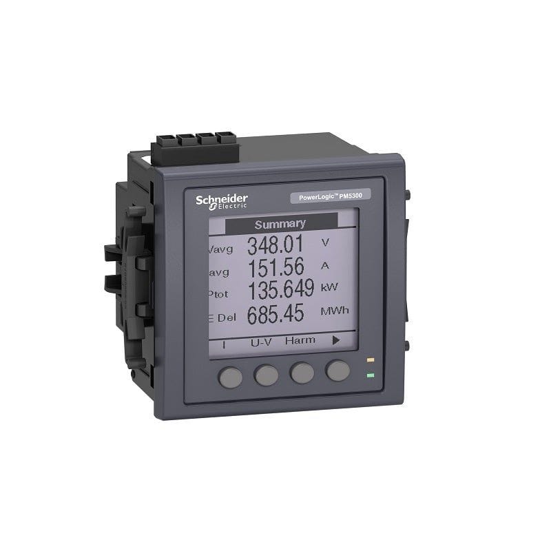 شنايدر - عداد PM5340، إيثرنت، حتى 31 ساعة، 256 كيلوبت/ثانية، 2 منفذ رقمي/2 منفذ رقمي، 35 إنذارًا، رقم القطعة لدى المورد: METSEPM5340 قطر