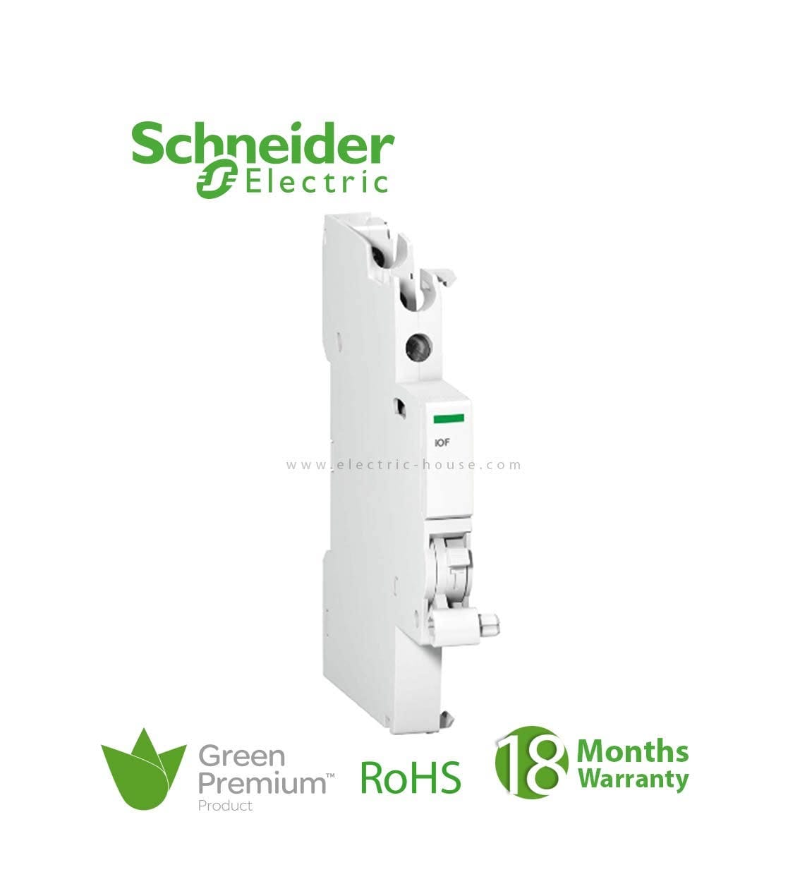 شنايدر – Acti9 Auxiliary Contact Iof، 1 C/O، AC/DC 6A، رقم جزء المورد: A9A26924 قطر