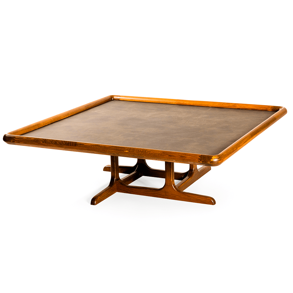 Modest Square Wooden Teapoy
