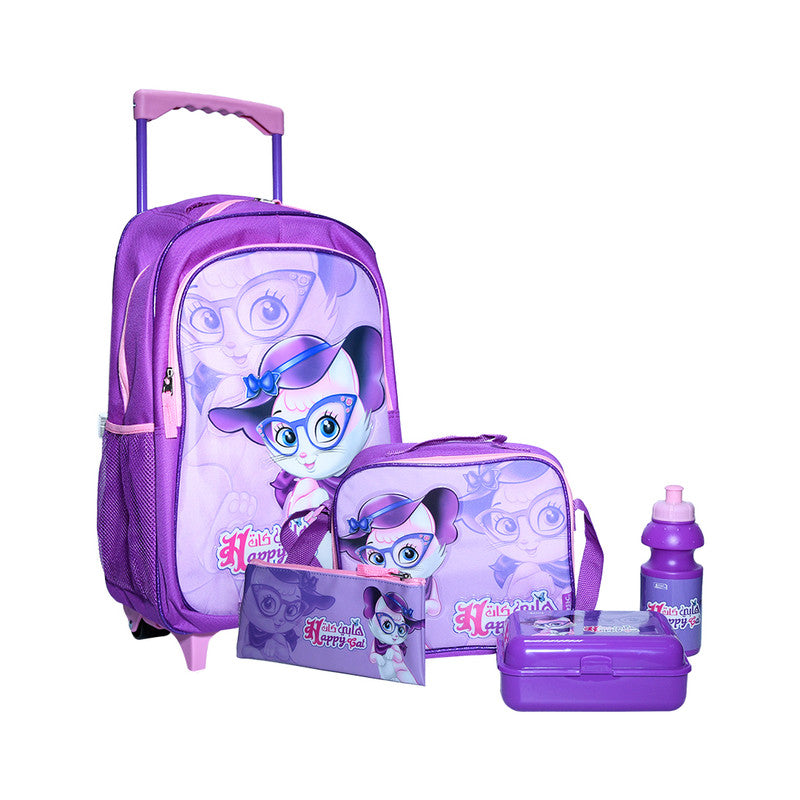 Sbc School Bag Trolley Girls Set