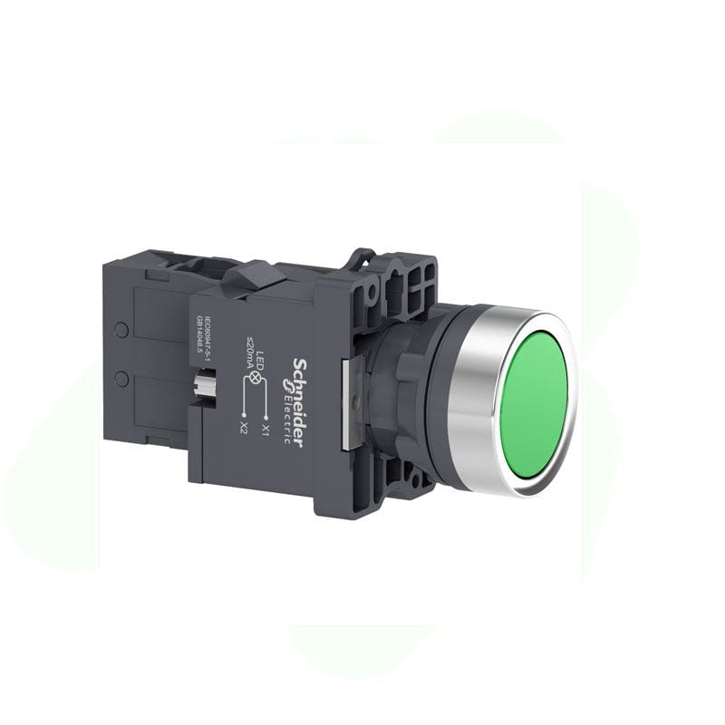 SCHNEIDER – IPB 220V AC 1No, Flush Green, Supplier Part Number: XA2EW33M1 Qatar