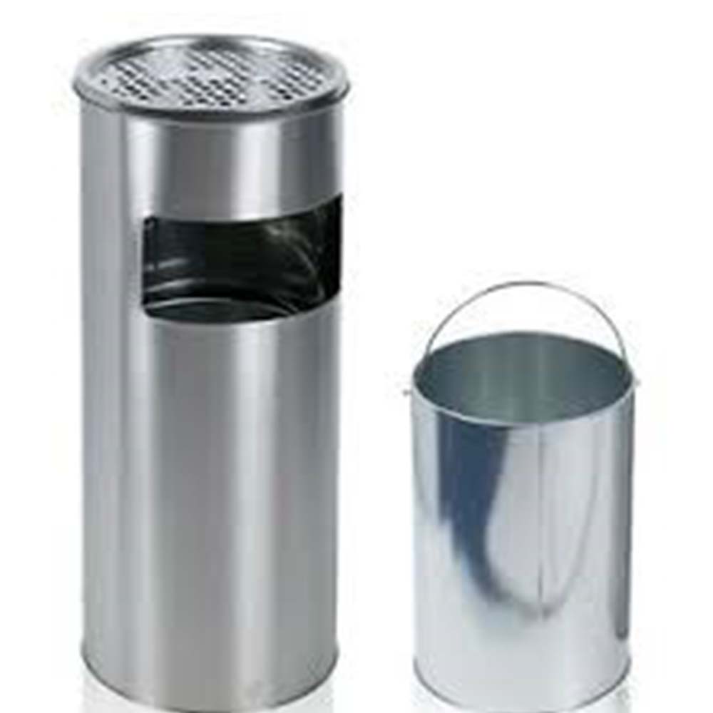 Stainless Steel Round Ashtray Dust Bin Buyonbudget Online Shopping