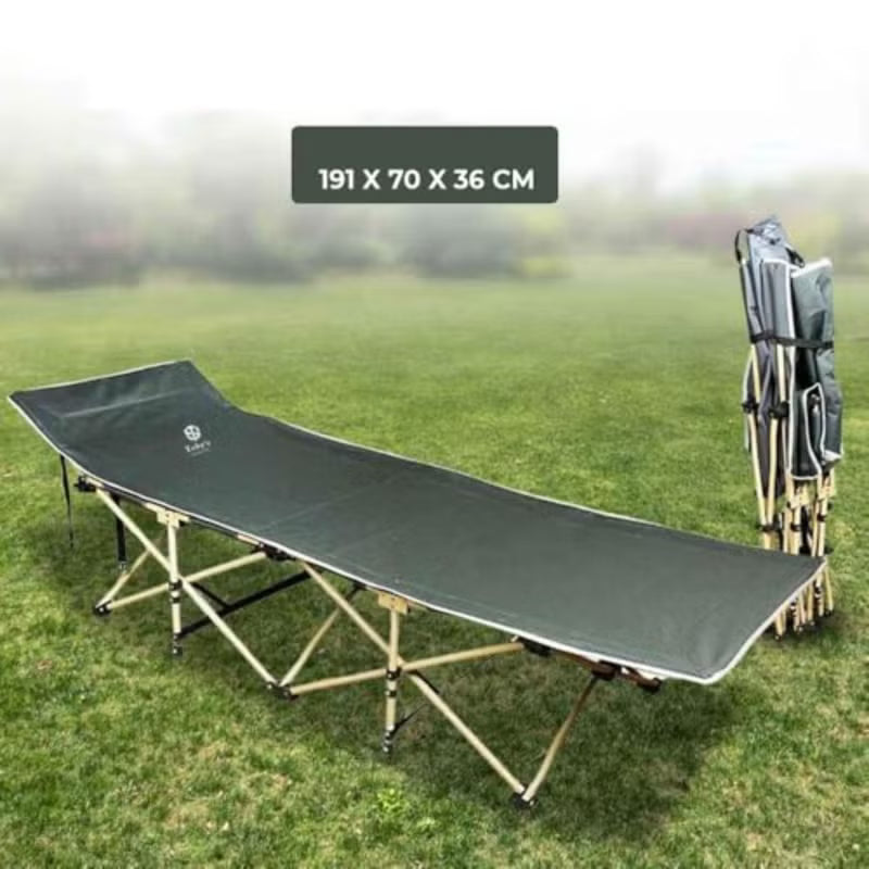 Toby’s Camping Chair-06 Folding Camping Bed 150kg with Cushion