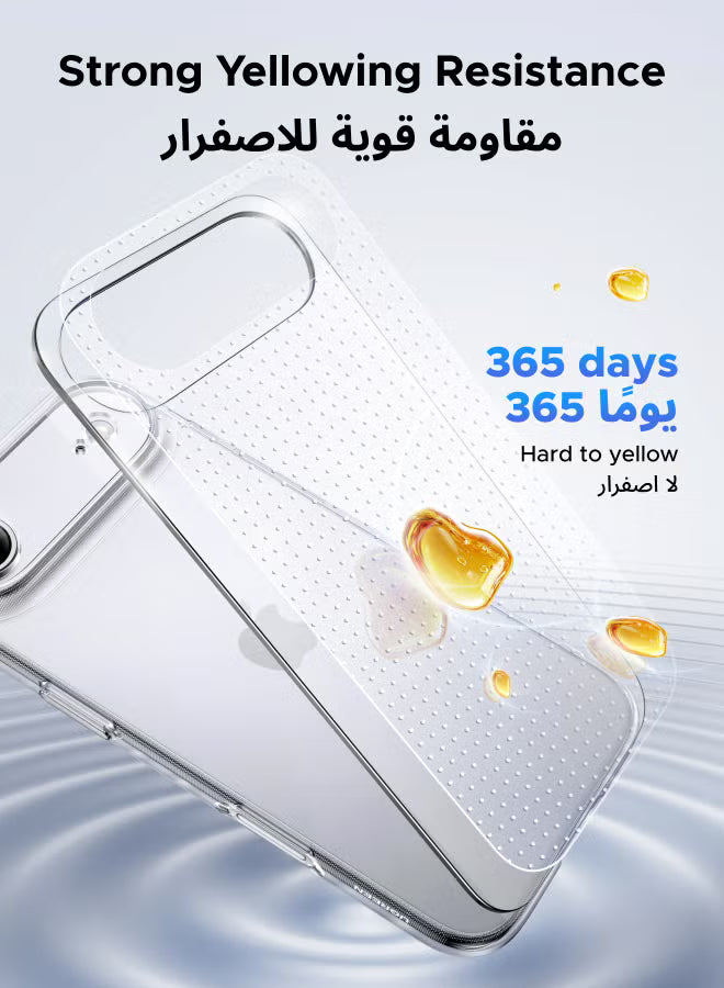 iPhone Air Case Full-coverage Phone Case Military-Grade Drop Protection iPhone Air Cover Delay Yellowing Wear-resistant Anti Scratch & Fingerprint 17 Air Case Ultra Slim Extra Raised Edge