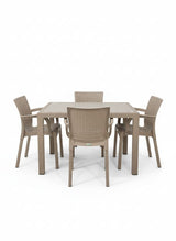 Outdoor Table and Chair Set Cappuccino (Brown)