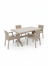 4-Seater Outdoor Dining Set(Cappuccino Brown)