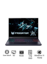 Acer Predator Helios Neo 16 Gaming Laptop Core Ultra 9-275HX, 16GB DDR5 6400MHz, 1TB SSD, RTX 5060 8GB, 16-Inch WQXGA 180Hz, Windows 11