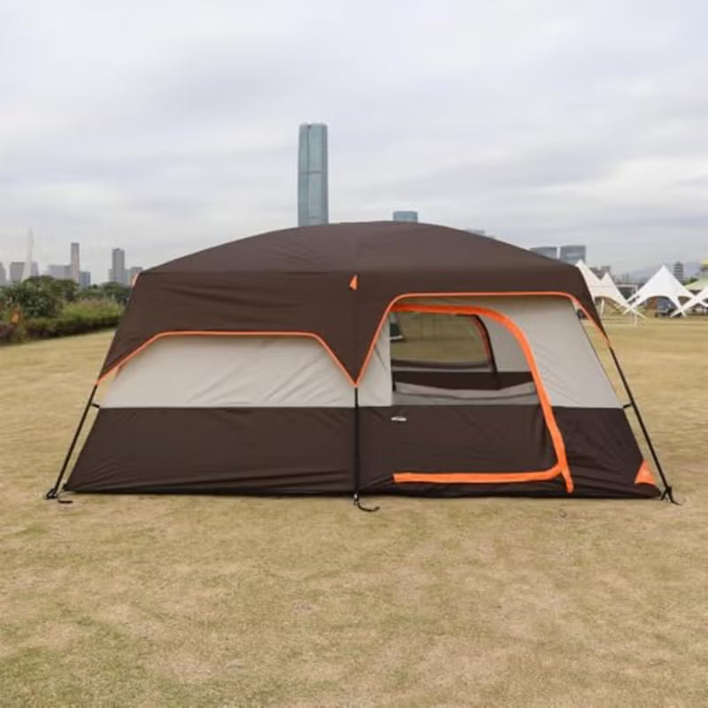 Toby’s New 6–8 Person Double Layer Outdoor Camping Tent – 380 × 260 × 185 cm Medium Brown Tent