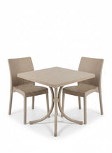 2-Seater Outdoor Dining Set(Cappuccino Brown)