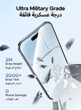 3 in 1 for iPhone Air Case, Built in 4 L-Arc Airbags, Military-Grade Protection, Ultra Clear, Shockproof iPhone Cover, with 2-Pack Ultra HD Screen Protector, Slim Case for Air 6.5"