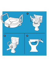 EZ Lock Raised Toilet Seat with Handles