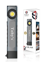 Toby’s CPL-T35 Magnetic Flat LED Work Light with COB Red & White Light, Type-C Rechargeable