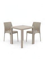 2-Seater Outdoor Dining Set(Cappuccino Brown)