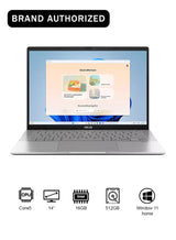 ASUS Vivobook S14 Laptop – Intel Core 5 210H, 16GB RAM, 512GB SSD, 14” Display, Intel UHD Graphics, Windows 11 Home, Cool Silver