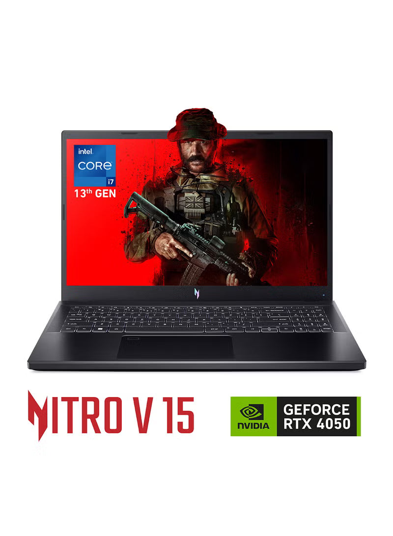 Acer Nitro V ANV15 Gaming Laptop Intel Core i7-13620H, 16GB DDR5, 1TB SSD, RTX 4050 6GB, 15.6" FHD 144Hz IPS Display, Windows 11 Home – Obsidian Black