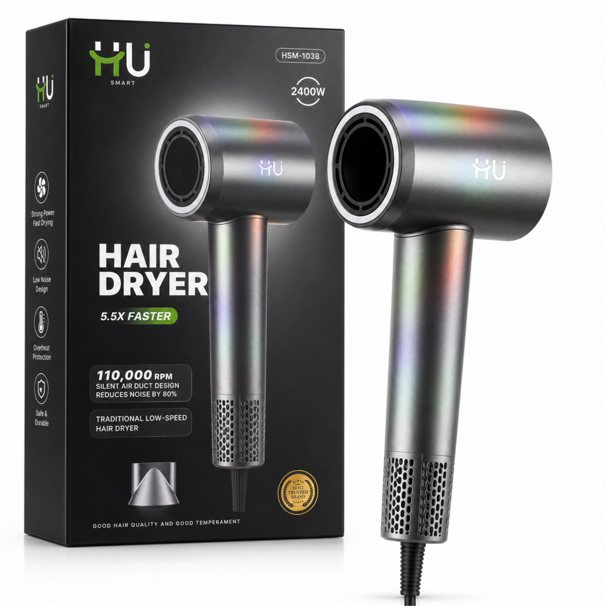 HSM-1038 HU Lightweight Hair Dryer