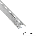 ALUMINIUM ROUND EDGE  (BRUSHED SILVER )