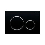 Geberit Sigma20 Dual Flush Actuator Plate Black/ Bright Chrome