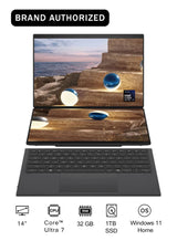 ASUS Zenbook DUO 14-Inch 3K OLED 120Hz Laptop, Intel Core Ultra 7 355, 32GB RAM, 1TB SSD, Intel Arc Graphics, Windows 11 Home, English/Arabic, Gray