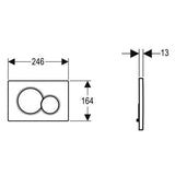 Sigma01 Dual Flush Plate For Bambini Wc