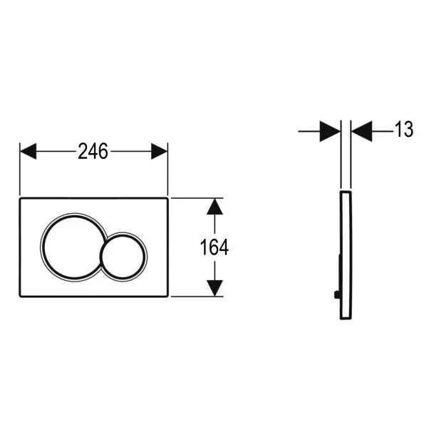 Sigma01 Dual Flush Plate For Bambini Wc
