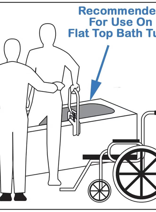 White Bathtub Rail Grab Bar