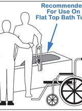 White Bathtub Rail Grab Bar