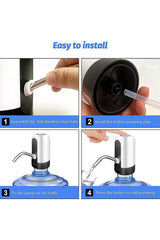 Toby’s M16 5 Gallon Water Bottle Pump – USB Rechargeable Portable Electric Water Dispenser, Black