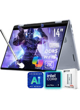Dell 14 Plus 2-in-1 AI Laptop, 14-Inch 2K Touchscreen, Intel Core Ultra 7 256V, 16GB DDR5 RAM, 1TB SSD, Copilot+ PC, Wi-Fi 7, Thunderbolt 4, Windows 11 Home, Ice Blue