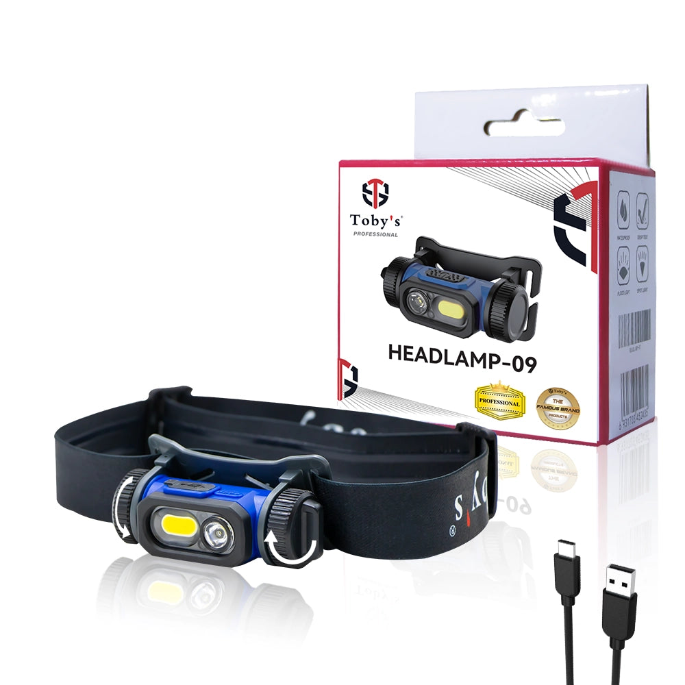 Toby’s Headlamp 09 USB Rechargeable COB LED Headlamp for Outdoor Camping