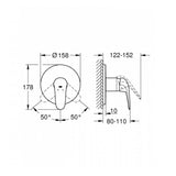 Grohe Eurostyle Solid Single‑Lever Shower Mixer Trim