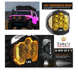 Toby’s 7-Inch 60W Yellow LED Headlight for Jeep Wrangler – 1 Piece