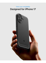 Rugged Armor MagFit iPhone 17 Case Cover with MagSafe and Carbon Fiber Textures (2025) - Matte Black