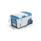 TOBY’S TR-32 Rechargeable 32L Portable Car Refrigerator & Freezer with 60W Compressor, APP Control, Dual Removable Batteries, Wheels & Pull Handle