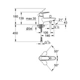 Grohe Eurosmart Cosmopolitan Single Lever Bath/Shower Mixer Tap – Chrome